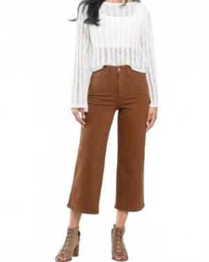 Judy Blue Tummy Control Cropped Jeans - Brown