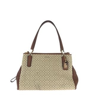 COACH Madison Op Art Canvas Handbag - Gray
