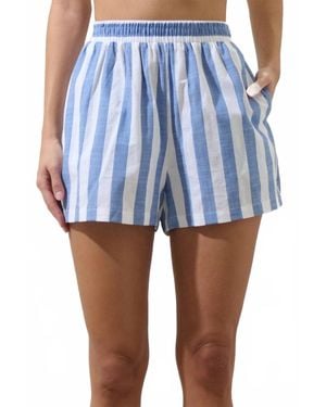 Sugarlips Tayler Smocked Shorts - Blue