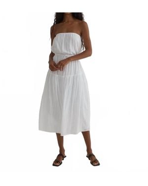 Bella Dahl Ruffle Hem Midi Dress - Gray