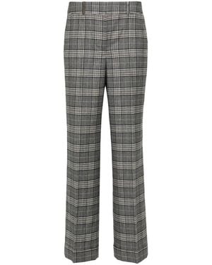 Peserico Tartan-Check Pants - Gray