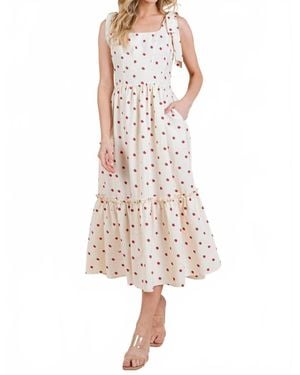 Geegee Strawberry Fields Midi Sundress - White