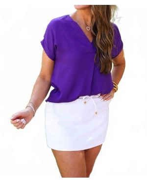 Jess Lea Whitney Short Sleeve Top - Purple