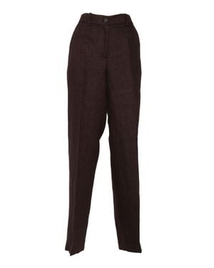 P.A.R.O.S.H. High Waist Straight Leg Pants - Black