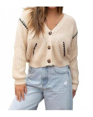 RD International Vicencia V-Neck Cardigan - Blue