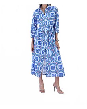 Beyond By Vera Brie Palermo Dress - Blue