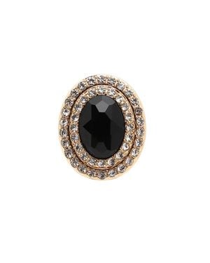SOH Oval Cocktail Ring - Black