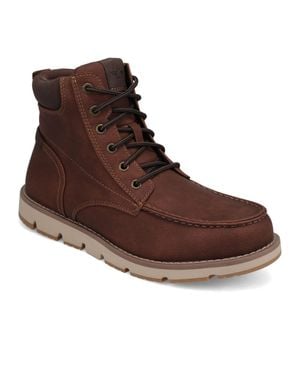 Dockers Davis Rugged Casual Tumbled Moc Toe Boot - Brown