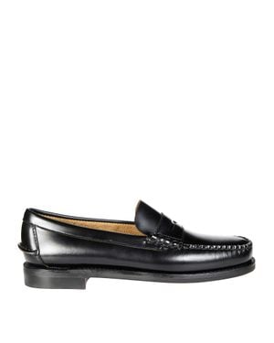Sebago Classic Dan Polished Leather Loafers - Black