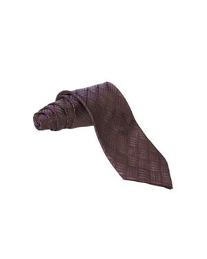Zilli Basketweave Silk Tie - Brown