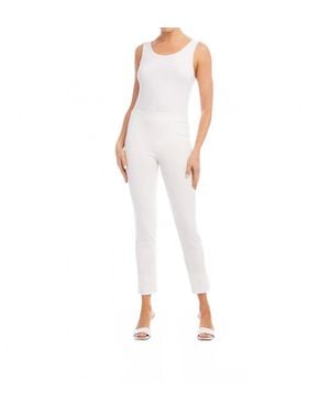 Fifteen Twenty Pull On Ankle Slit Pants - White