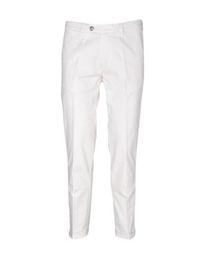 Re-hash Cropped Pants And Slim Fit - White