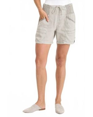 XCVI Rebel Linen Tabbed Shorts - Multicolor