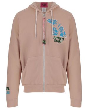 APRÈS SURF Cotton Blend Sweatshirt With Logo - Natural