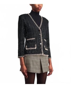 Veronica Beard Ceriani Tweed Jacket - Black