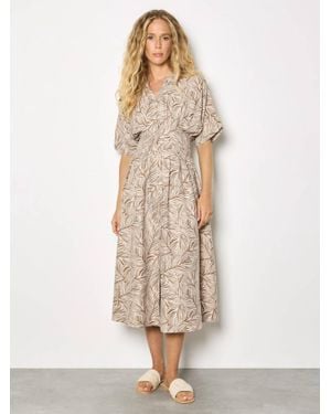 Apricot Fernwood Button Down Dress - Natural