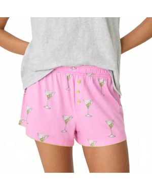 Pj Salvage Playful Prints Drinks Pj Shorts - Pink