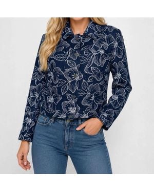 Tahari Jean Jacket - Blue