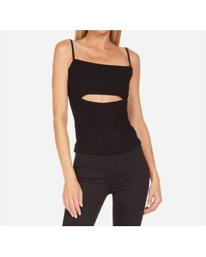Michael Lauren Lonza Spaghetti Cut Out Top - Black
