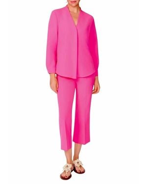 Estelle and Finn Pull On Crop Flare Pant - Pink