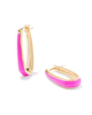 Kendra Scott Kelsey Hoop Earrings - Pink