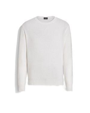 ZEGNA Oasi Cashmere Crewneck Sweater - White