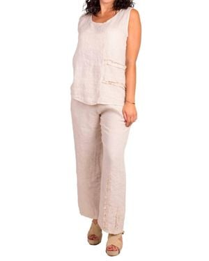 Gigi Moda Palermo Linen Pants - Natural