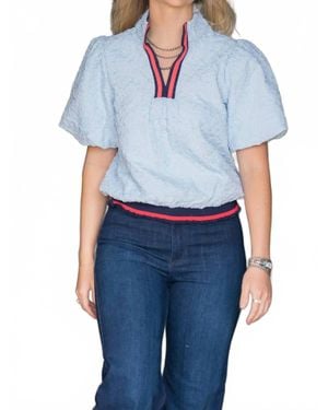 Voya Baby Puff Sleeve Top - Blue