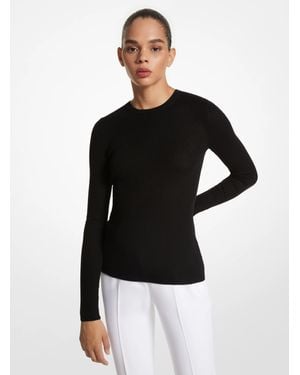 Michael Kors Super Cashmere Long-Sleeve Shirt - Black