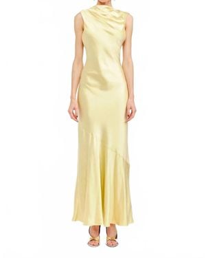 SOFIA The Label Sienna Satin Dress - Metallic
