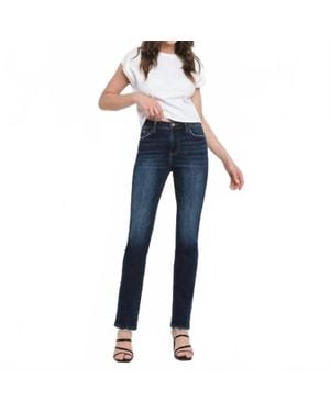 LOVERVET Felice Straight Leg Faded Denim - Blue