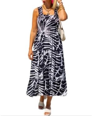 La Mer Luxe St Lucy Midi Dress - Blue