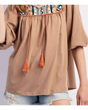 Easel Willow Blouse - Brown