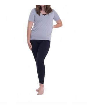 Lovlei V-Neck Casual Tee - Blue