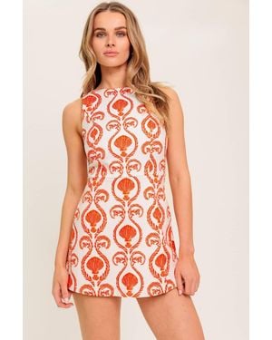 TRUEDAMES Quiet Morning Woven Skort - Red