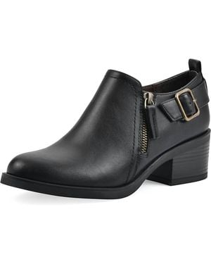 White Mountain Curby Heeled Ankle Boots - Black