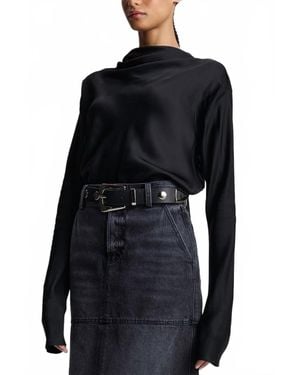 A.L.C. Georgia Long Sleeve Top - Black