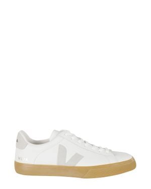 Veja Field Side Logo Leather Sneakers - White