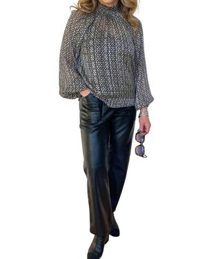 Lost + Wander Mira Mock Neck Top - Black