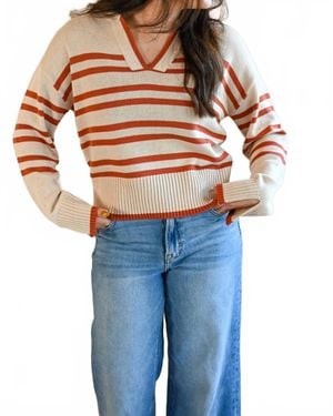 Greylin Sunset Drive Stripe Sweater - Blue
