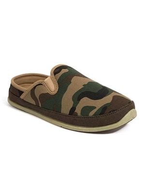 Deer Stags Kids Lil Spike Slipper Camouflage Slip On Shoes Jobb997 - Brown