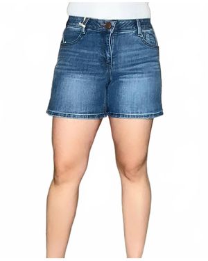Democracy Short With Roll Cuff Hem - Blue