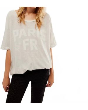 The Laundry Room Welcome To Paris Oversized Tee - Gray
