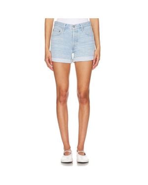 Levi's 501 Rolled Denim Shorts - Blue
