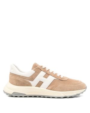 Hogan Suede Leather Iconic Logo Sneakers - Pink