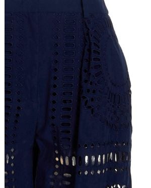 Alberta Ferretti Cotton Casual Pants - Blue