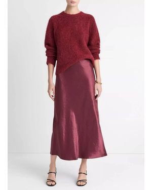 Vince Side Slit Slip Skirt - Red
