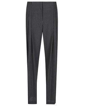 IRO Kalie Pinstripe Wool-Blend Formal Pants - Gray