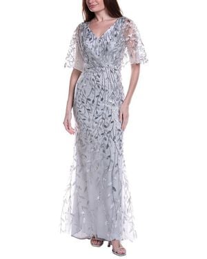 Rene Ruiz Tulle Gown - Gray