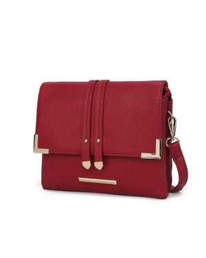 MKF Valeska Crossbody Handbag Purse Multi Compartments By Mia K - Red